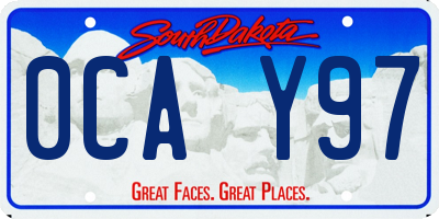 SD license plate 0CAY97