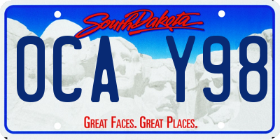 SD license plate 0CAY98