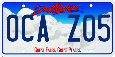 SD license plate 0CAZ05
