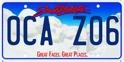 SD license plate 0CAZ06