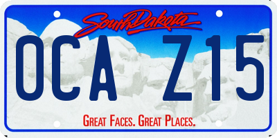 SD license plate 0CAZ15
