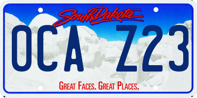 SD license plate 0CAZ23