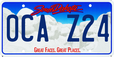 SD license plate 0CAZ24