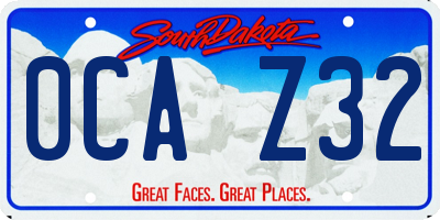 SD license plate 0CAZ32