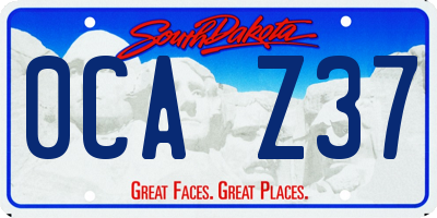 SD license plate 0CAZ37