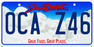 SD license plate 0CAZ46
