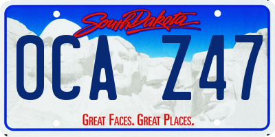SD license plate 0CAZ47