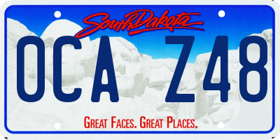 SD license plate 0CAZ48
