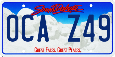 SD license plate 0CAZ49