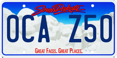 SD license plate 0CAZ50