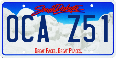 SD license plate 0CAZ51