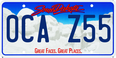 SD license plate 0CAZ55