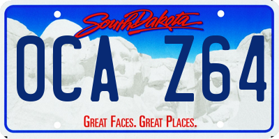SD license plate 0CAZ64