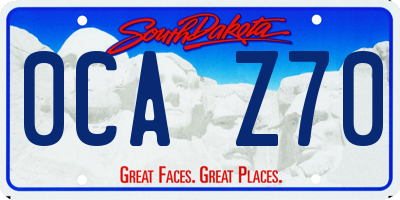 SD license plate 0CAZ70