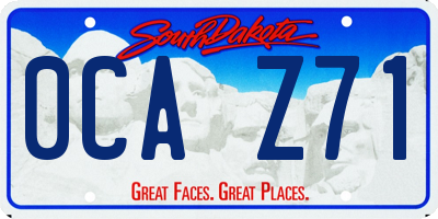 SD license plate 0CAZ71