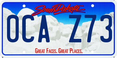 SD license plate 0CAZ73