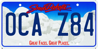 SD license plate 0CAZ84