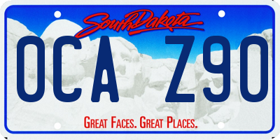 SD license plate 0CAZ90