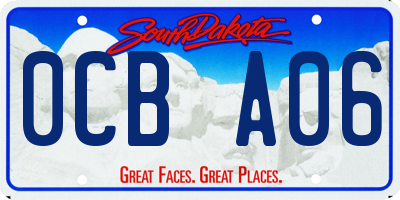 SD license plate 0CBA06