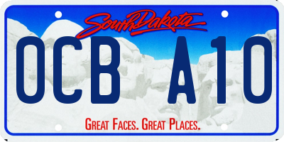 SD license plate 0CBA10
