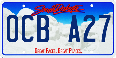 SD license plate 0CBA27