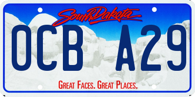 SD license plate 0CBA29