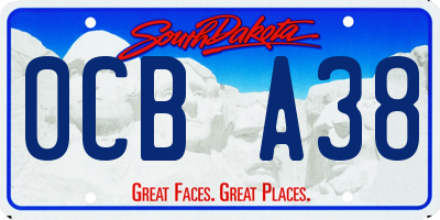 SD license plate 0CBA38