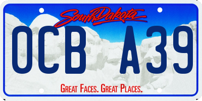 SD license plate 0CBA39