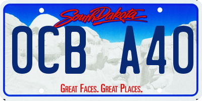 SD license plate 0CBA40