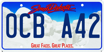SD license plate 0CBA42