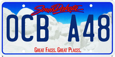 SD license plate 0CBA48