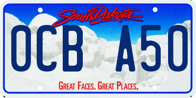 SD license plate 0CBA50