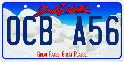 SD license plate 0CBA56