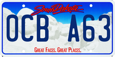 SD license plate 0CBA63