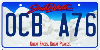SD license plate 0CBA76
