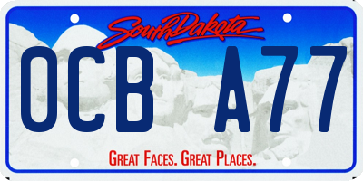 SD license plate 0CBA77