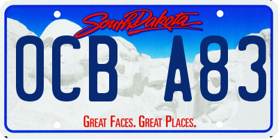 SD license plate 0CBA83