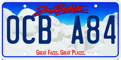 SD license plate 0CBA84