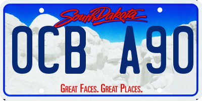 SD license plate 0CBA90