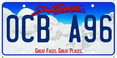 SD license plate 0CBA96