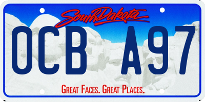 SD license plate 0CBA97