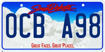 SD license plate 0CBA98