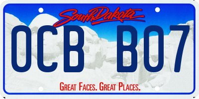 SD license plate 0CBB07