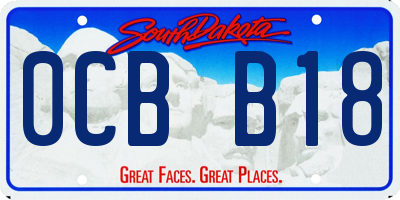 SD license plate 0CBB18