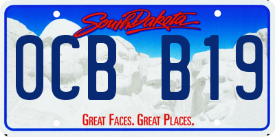 SD license plate 0CBB19