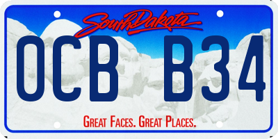 SD license plate 0CBB34