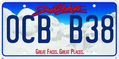 SD license plate 0CBB38