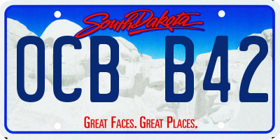 SD license plate 0CBB42