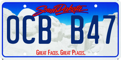 SD license plate 0CBB47
