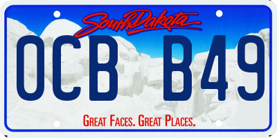 SD license plate 0CBB49